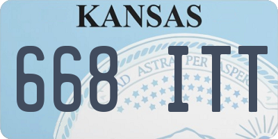KS license plate 668ITT
