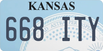 KS license plate 668ITY