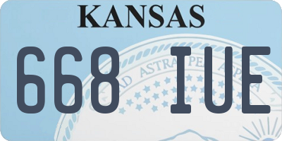 KS license plate 668IUE