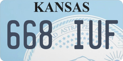 KS license plate 668IUF