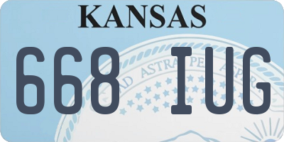 KS license plate 668IUG
