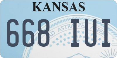 KS license plate 668IUI