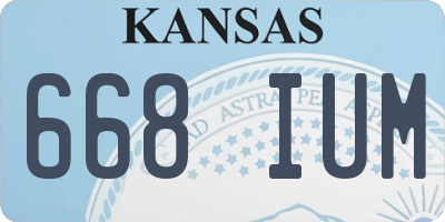 KS license plate 668IUM