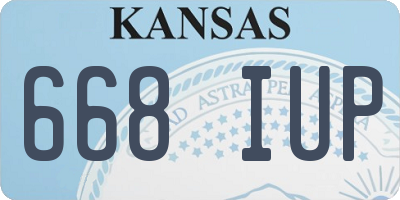 KS license plate 668IUP