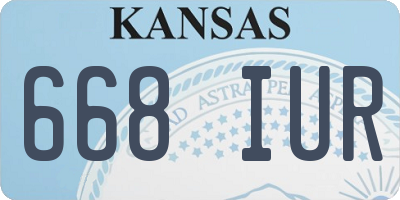 KS license plate 668IUR