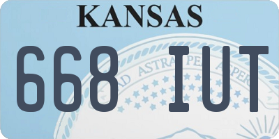 KS license plate 668IUT