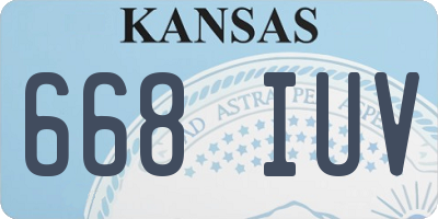 KS license plate 668IUV