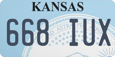 KS license plate 668IUX
