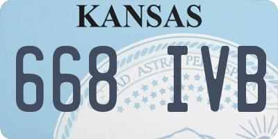 KS license plate 668IVB