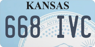 KS license plate 668IVC