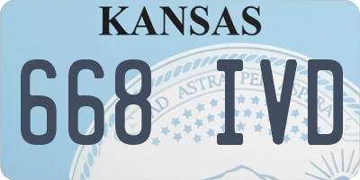 KS license plate 668IVD