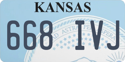 KS license plate 668IVJ