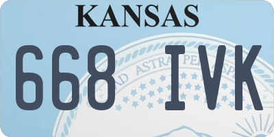 KS license plate 668IVK