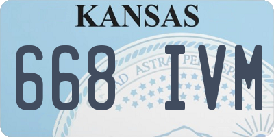 KS license plate 668IVM