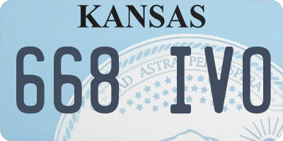 KS license plate 668IVO
