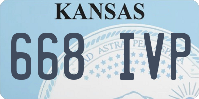 KS license plate 668IVP