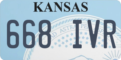 KS license plate 668IVR