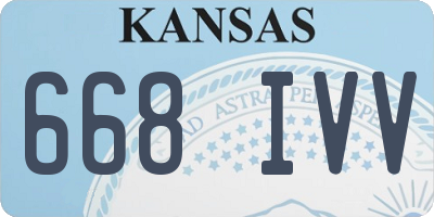 KS license plate 668IVV