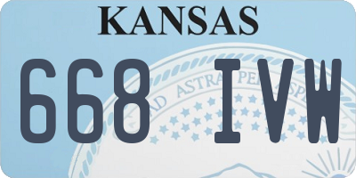 KS license plate 668IVW