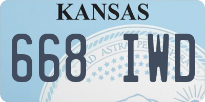 KS license plate 668IWD