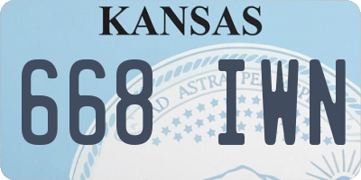 KS license plate 668IWN