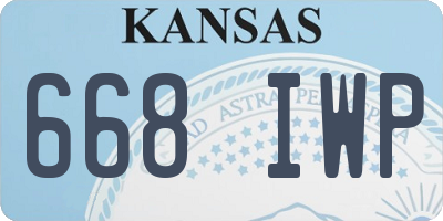 KS license plate 668IWP