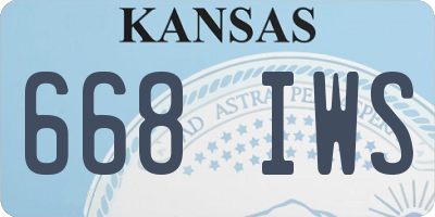KS license plate 668IWS
