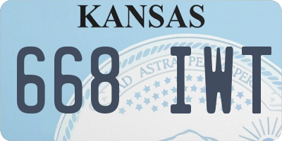 KS license plate 668IWT