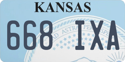 KS license plate 668IXA