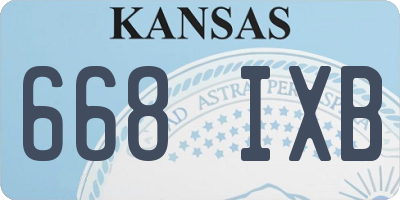 KS license plate 668IXB