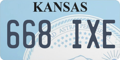 KS license plate 668IXE