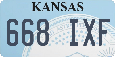 KS license plate 668IXF