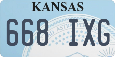 KS license plate 668IXG