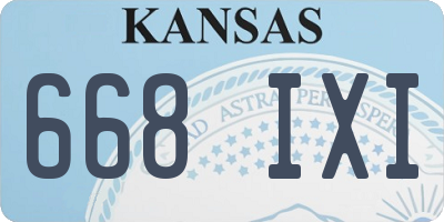 KS license plate 668IXI