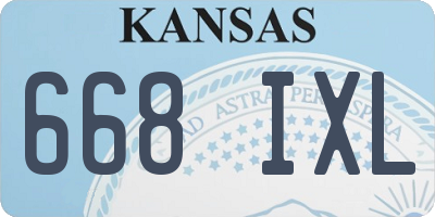 KS license plate 668IXL