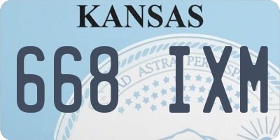 KS license plate 668IXM