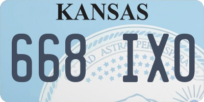 KS license plate 668IXO