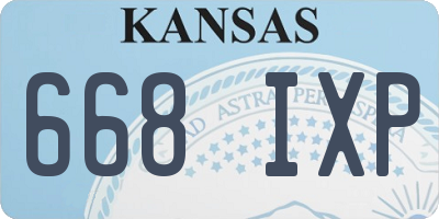 KS license plate 668IXP