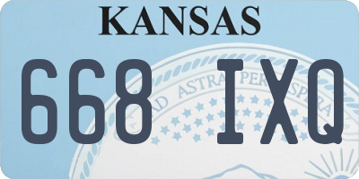 KS license plate 668IXQ