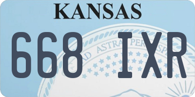 KS license plate 668IXR