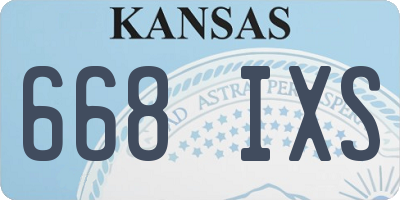 KS license plate 668IXS