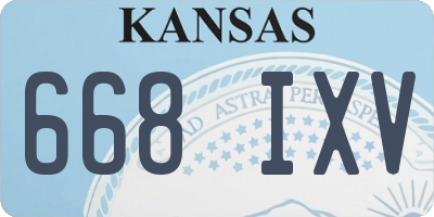KS license plate 668IXV