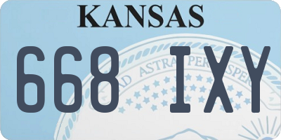 KS license plate 668IXY