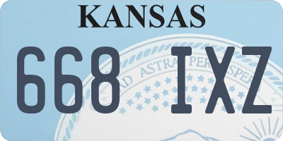 KS license plate 668IXZ
