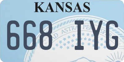 KS license plate 668IYG