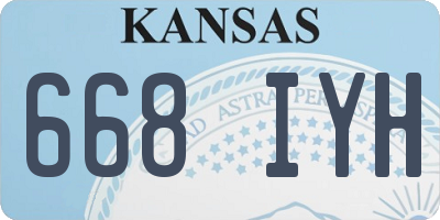 KS license plate 668IYH