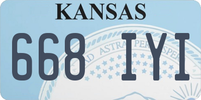 KS license plate 668IYI