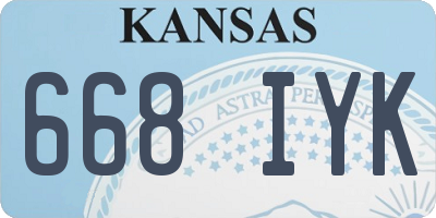 KS license plate 668IYK
