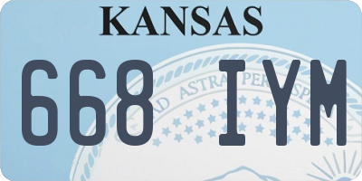KS license plate 668IYM