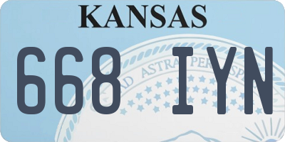 KS license plate 668IYN